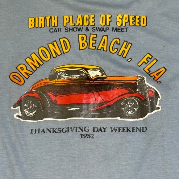 1982 Birthplace of Speed Car Show Swap Meet Single Stitch Screen Stars T-Shirt - Picture 2 of 3